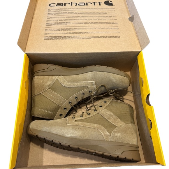 Carhartt Force Lightweight Sneaker‎ Boot Men's Size US 14W Coyote Suede Fast Dry - Picture 6 of 7